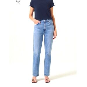 Agolde High rise stovepipe in quiver size 32